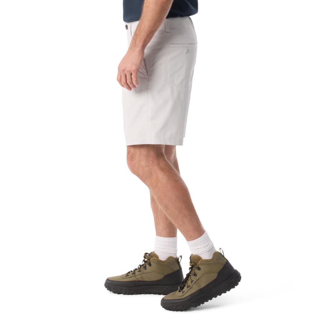 BASS OUTDOOR Men's Water Repellemt Front Zip Traverler Short with 4 Pockets - Glacier Gray, Size 38