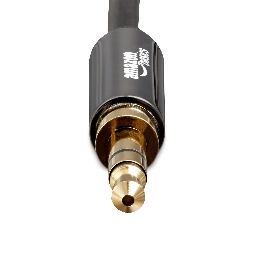 Amazon Basics 3.5mm Male-to-Male Stereo Audio Cable, 4 Foot, Black