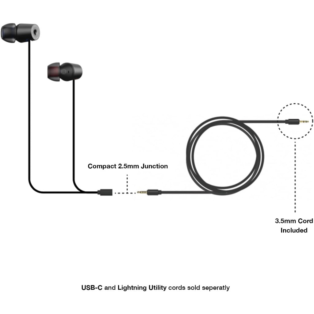 Koss KEB90 Utility Earbud, Detachable Interchangeable Cord System, Noise Isolation Design, Stealth Grey