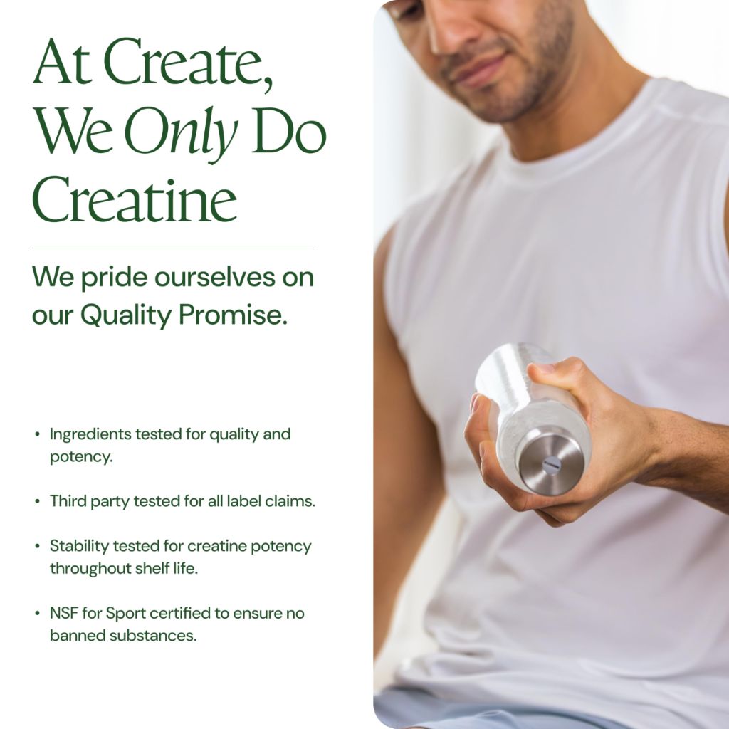 Create Creatine Monohydrate Powder - 30 Stick Packs, Unflavored