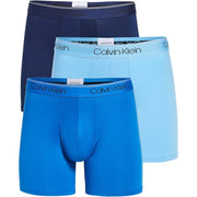 Calvin Klein Men's Microfiber Stretch Boxer Briefs - Blue, Medium (3 Pair)