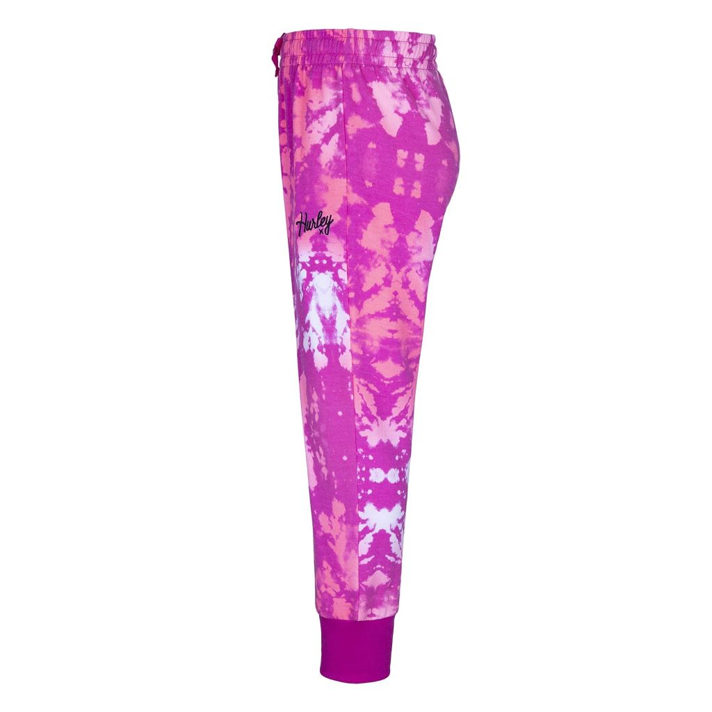 Hurley Girls Soft Knit Jogger Sweatpants, Eletric Orchid, Medium US