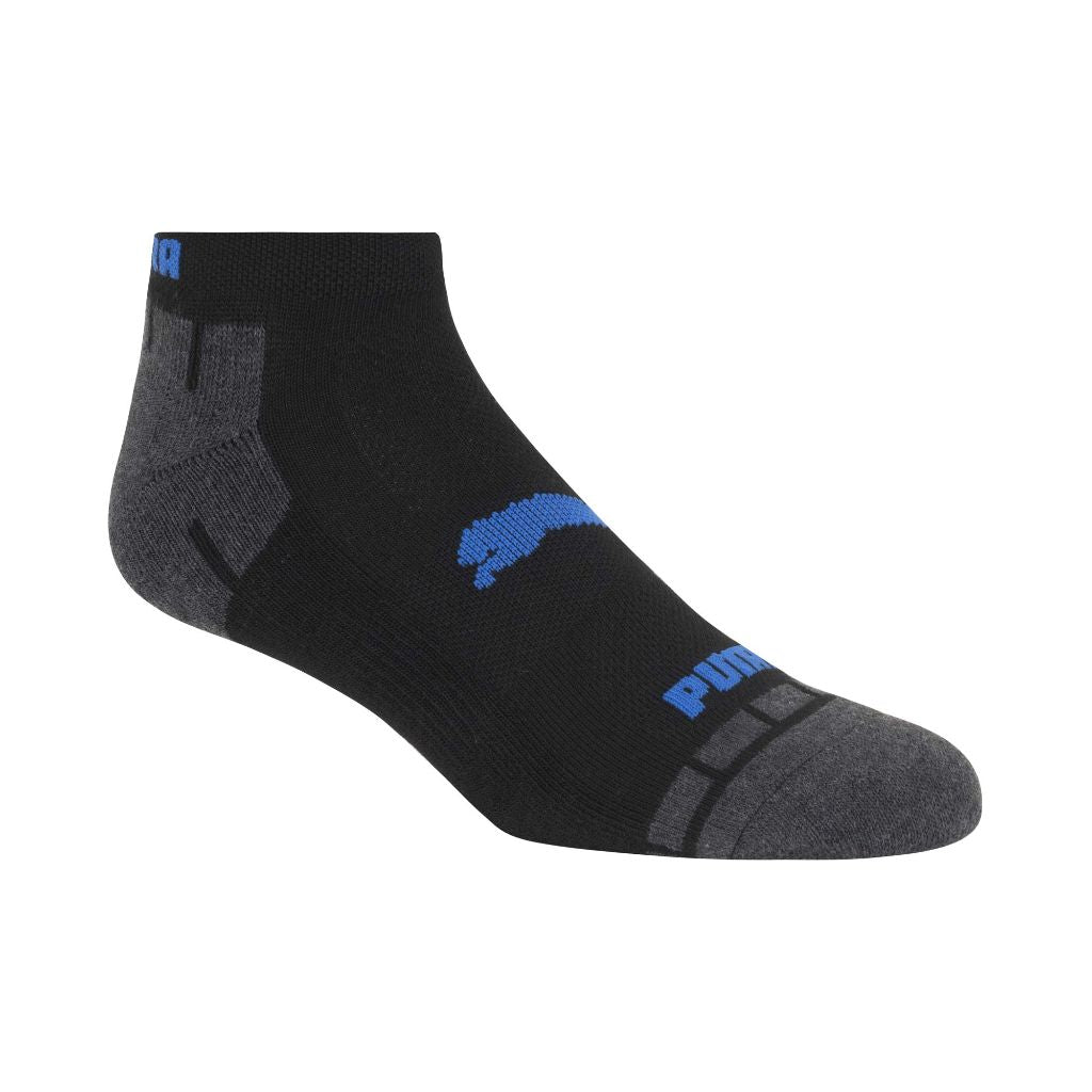 PUMA men's 8 Pack Low Cut Running Socks, Black, 10-13 US