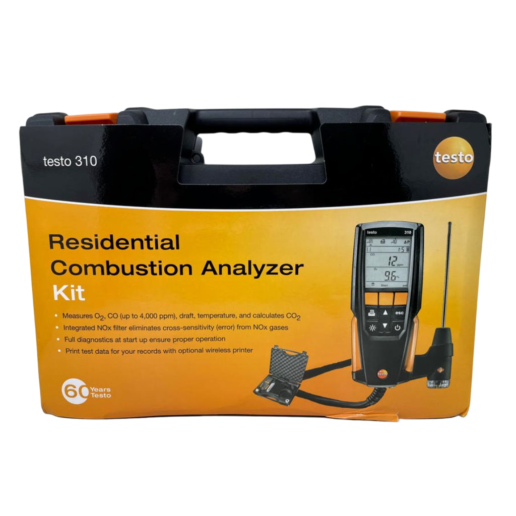 Testo 310 Residential Combustion Analyzer Kit with Wireless Printer (0563 3110 01) *Damaged Box*