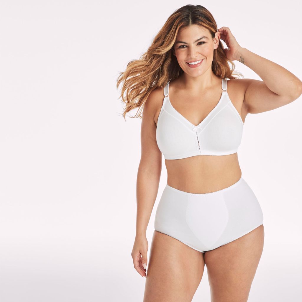 Bali womens Double-Support Cotton Wire-Free Bra #3036, White, 42C