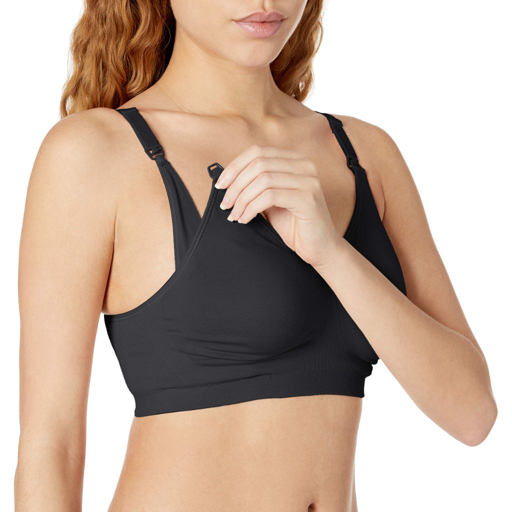 PLAYTEX Womens Seamless Wirefree Bra, Black - size Small