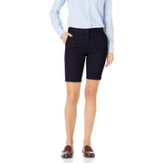 IZOD Junior's Stretch Twill Skinny Bermuda Shorts - Navy, Size 15