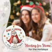 Christmas Ornament: "Owl Be Home for Christmas"