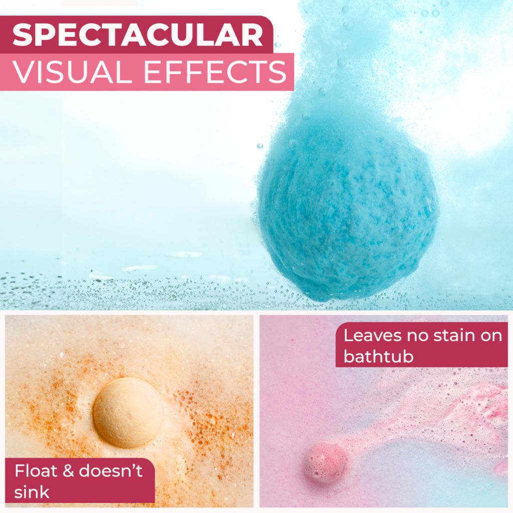 12 Pcs Organic Bath Bombs - Bath Bomb for Women and Kids, Assorted Scents with Shea Butter & Essential Oils