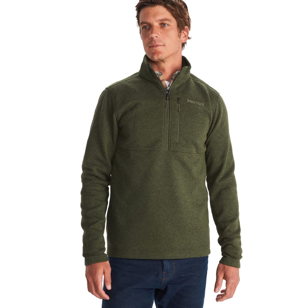 SZ S, MARMOT Men's Drop Line 1/2 Zip Fleece Jacket, Nori