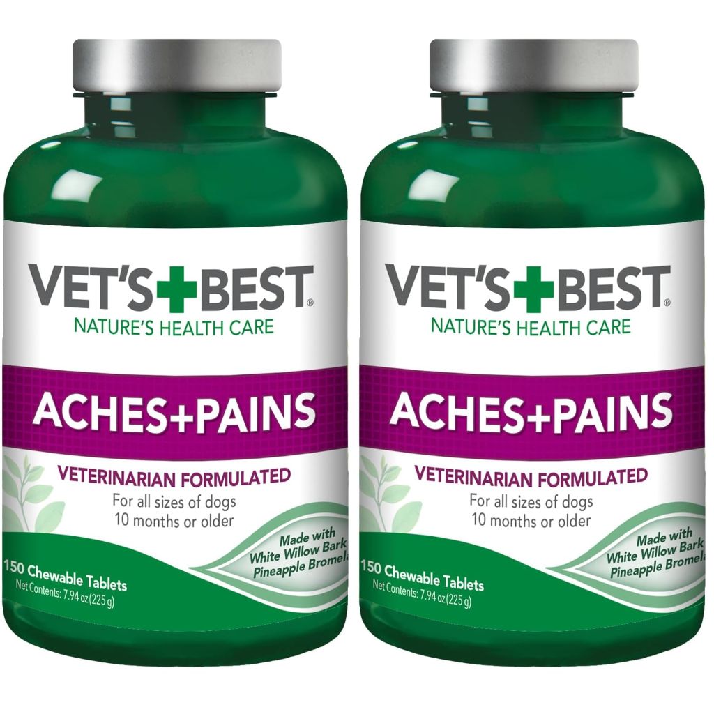 Vet’s Best Aches + Pains Dog Pain Relief Supplement - 150 Chewables (2 Pack)