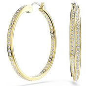 Swarovski Sommerset Hoop Earrings Medium White Gold-tone plated 5734281