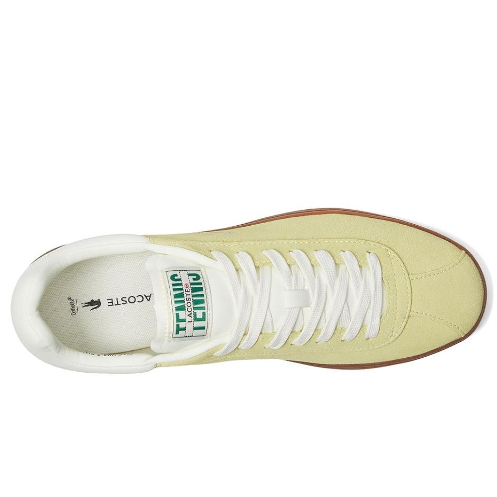 Lacoste Men's Baseshot Sneakers, Size 7.5, Light Green/Dark Gum