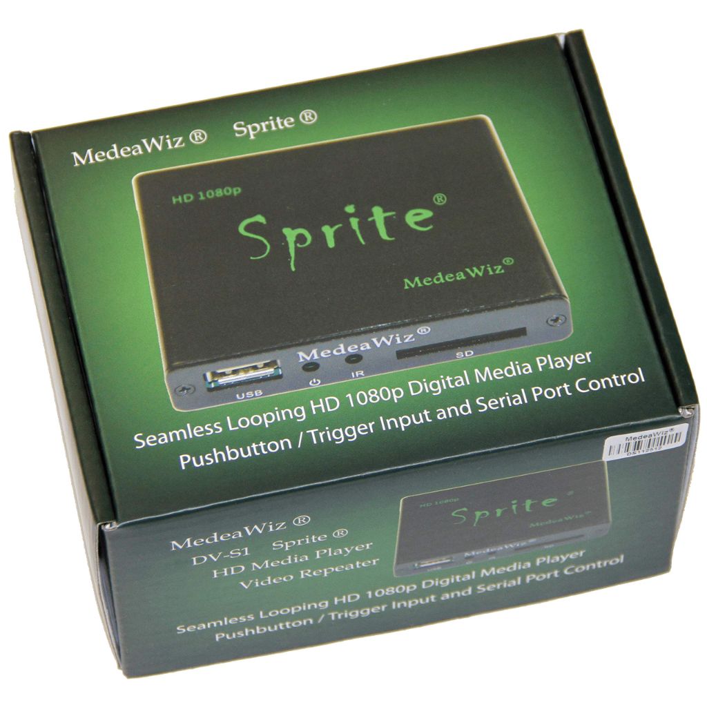 MedeaWiz® DV-S1 Sprite® Looping HD Media Player