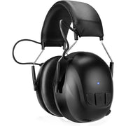 Bluetooth 5.4 Hearing Protection with 120H Working Time, 30dB Safety Earmuffs, Rechargeable Ear Protection Headphones with Mic for Mowing, Workshops, Construction, Snowblowing, Black