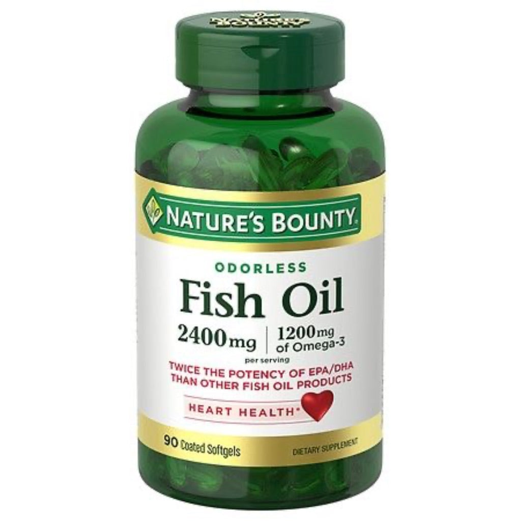 Nature's Bounty Double Strength 2400mcg Fish Oil Softgels - 90ct.