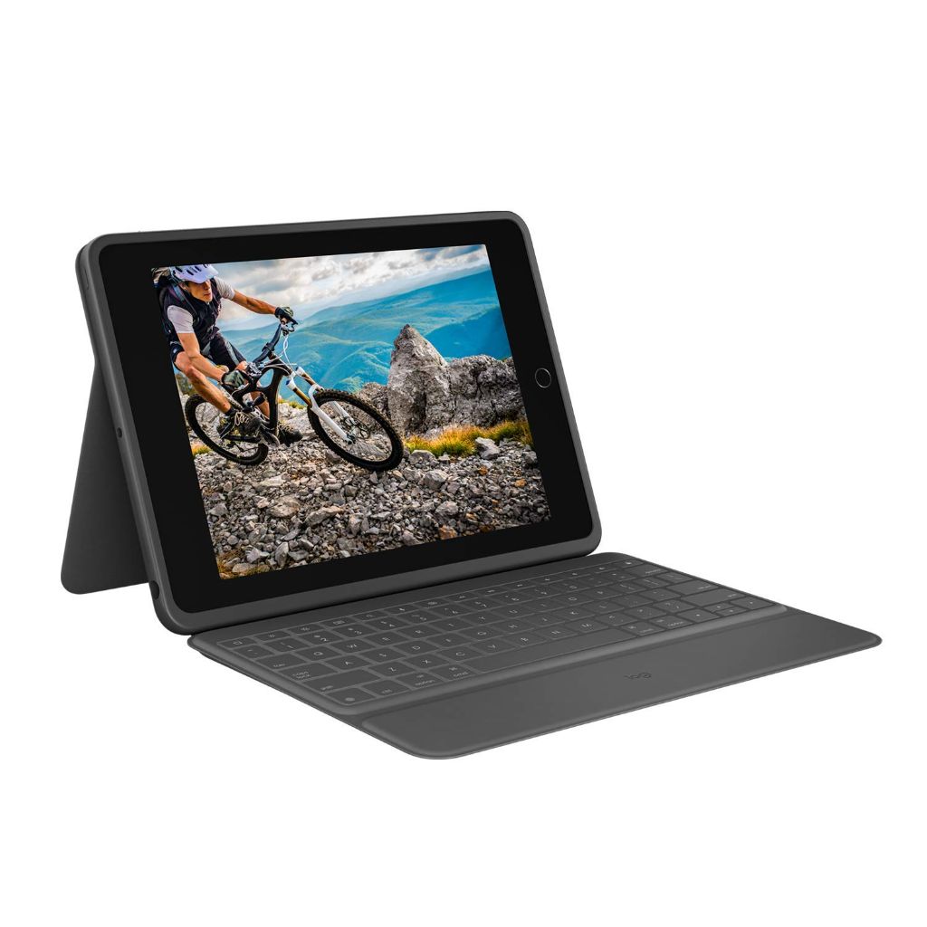 Logitech Rugged Folio - iPad (7th, 8th & 9th Generation) Protective Keyboard Case with Smart Connector and Durable Spill-Proof Keyboard Black 7.4" x 0.9" x 10.2"