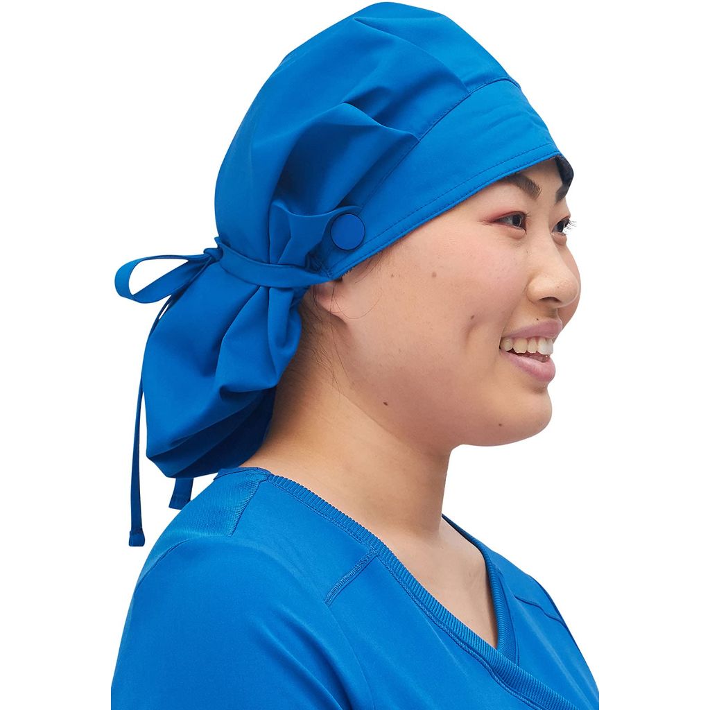 Workwear Revolution Tech Men & Women Bouffant Scrubs Hat WW508AB, One Size, Royal