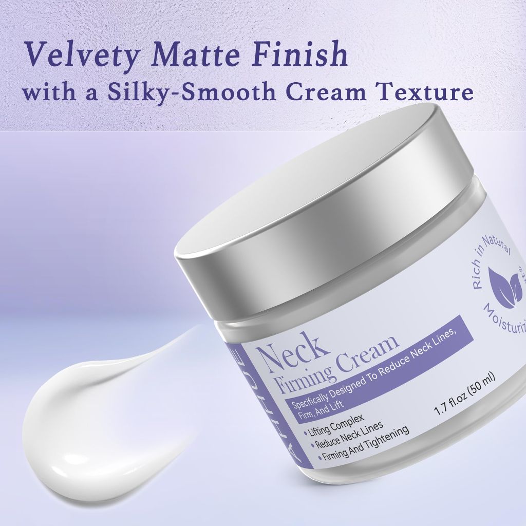 AHHUE Neck Firming Cream - Anti-Aging Tightening and Lifting for Sagging Skin with Hydrating Formula,  1.7 oz-V1