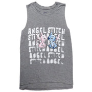 Disney Womens Lilo & Stitch Muscle Tank Top, Heather Grey - size XS