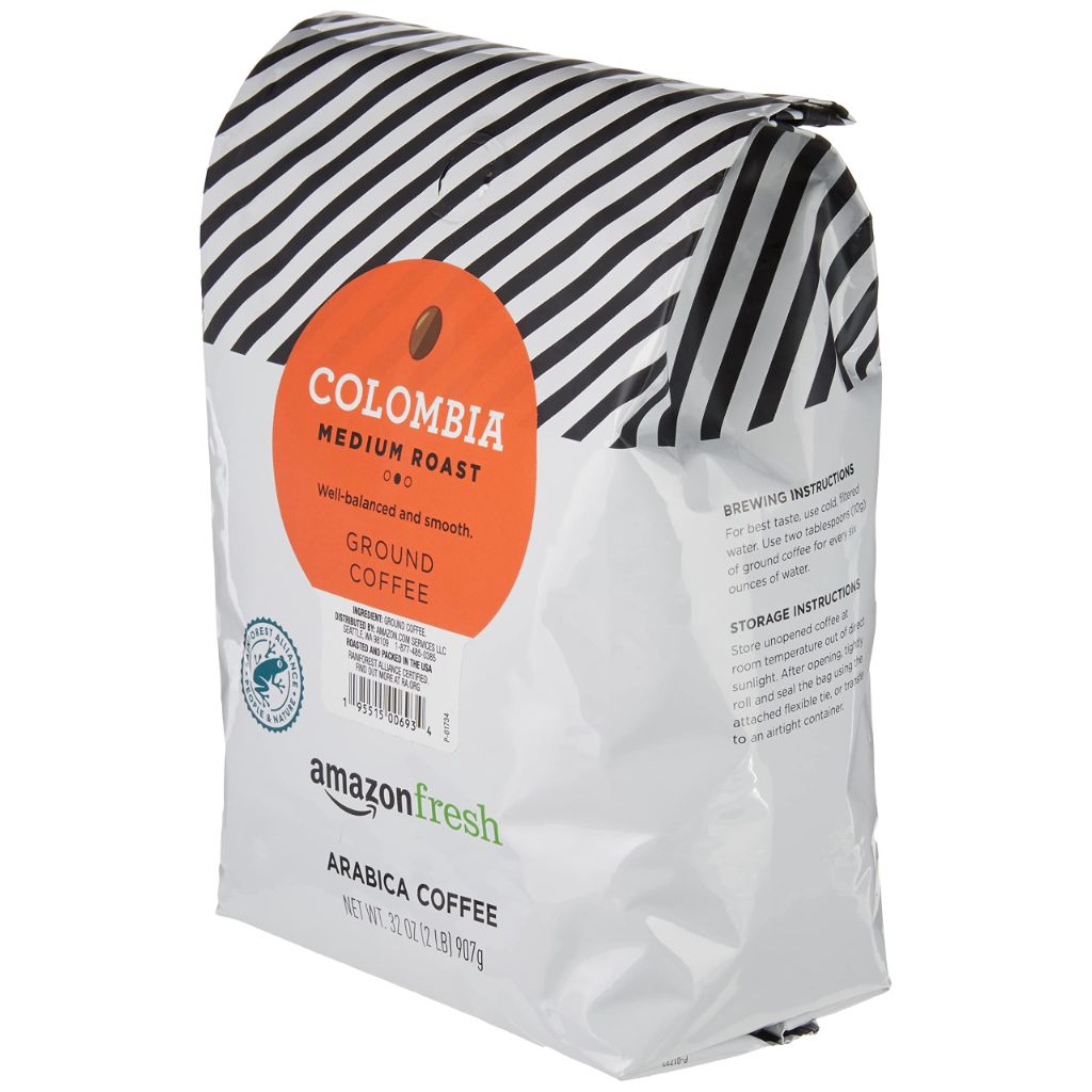 Amazon Fresh, Colombia Ground Coffee, Medium Roast, 32 Oz