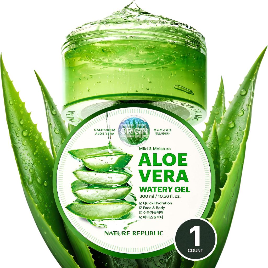 Nature Republic Mild & Moisture Aloe Vera Watery Gel (1 PCS) | Korean Skincare