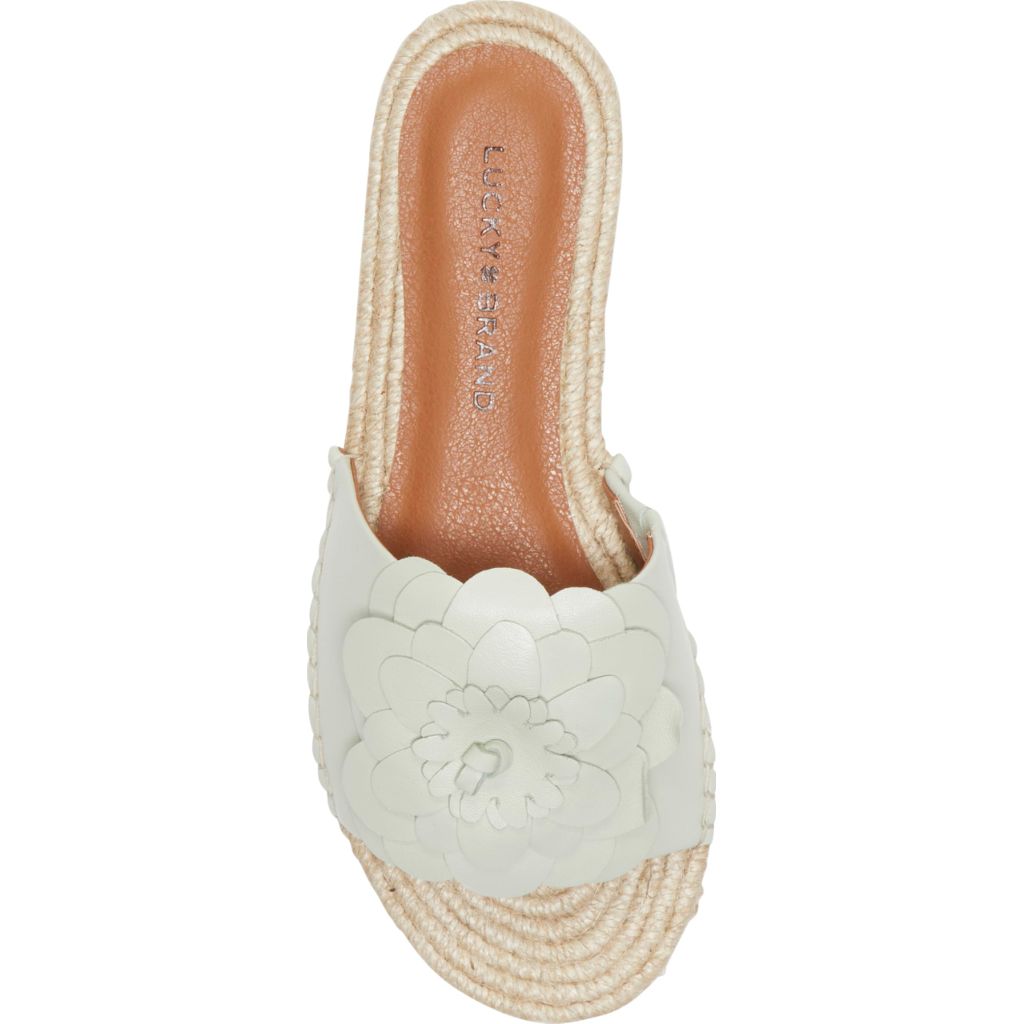 Lucky Brand Biricha Floral Flat Sandal, Peppermint - size 10M