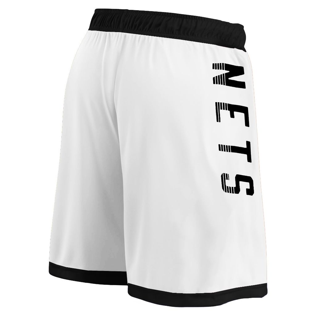 SZ L 14-16, NBA Youth 8-20 Official Trouble on the Court Performance Shorts ( Brooklyn Nets White)