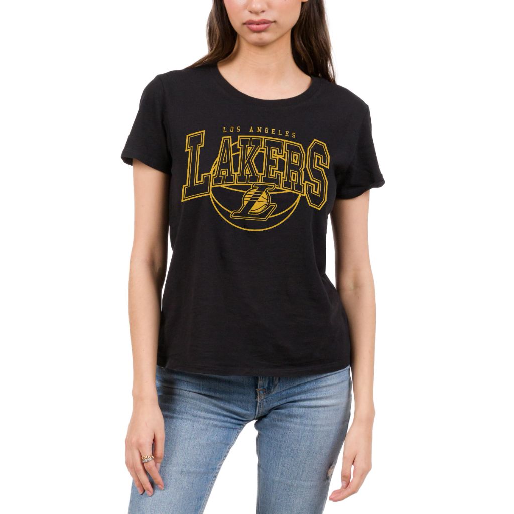 Junk Food x NBA - Monochrome Team Logo - Women's Short Sleeve Fan Shirt (Black M)