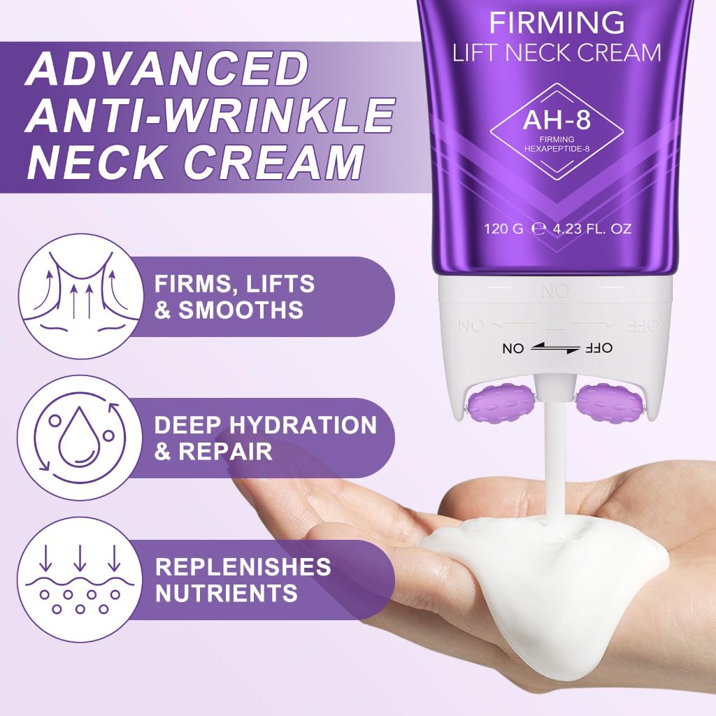 RoongDuuDll AH-8 Neck Creams for Sagging and Tighten, Neck Firming Cream
