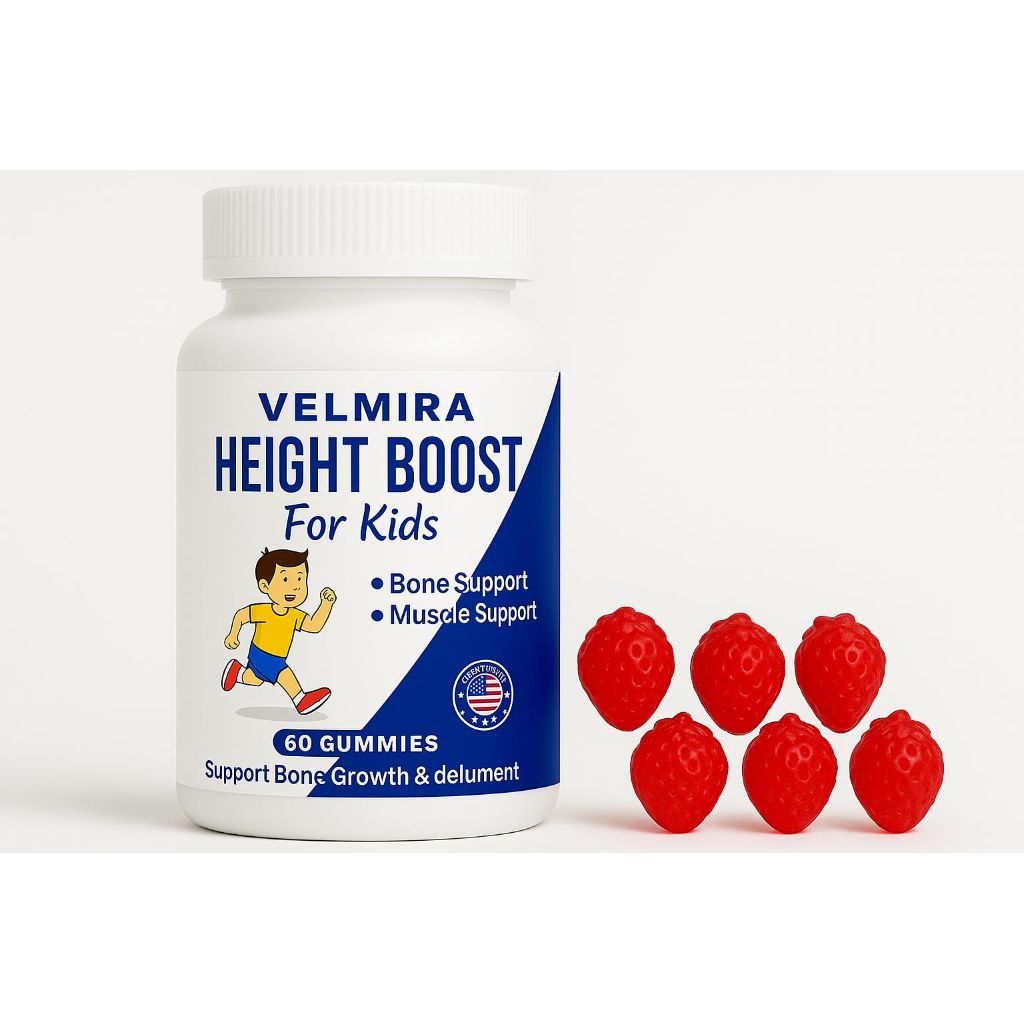 Velmira Height Boost Gummies for Kids - Strawberry, 60ct.