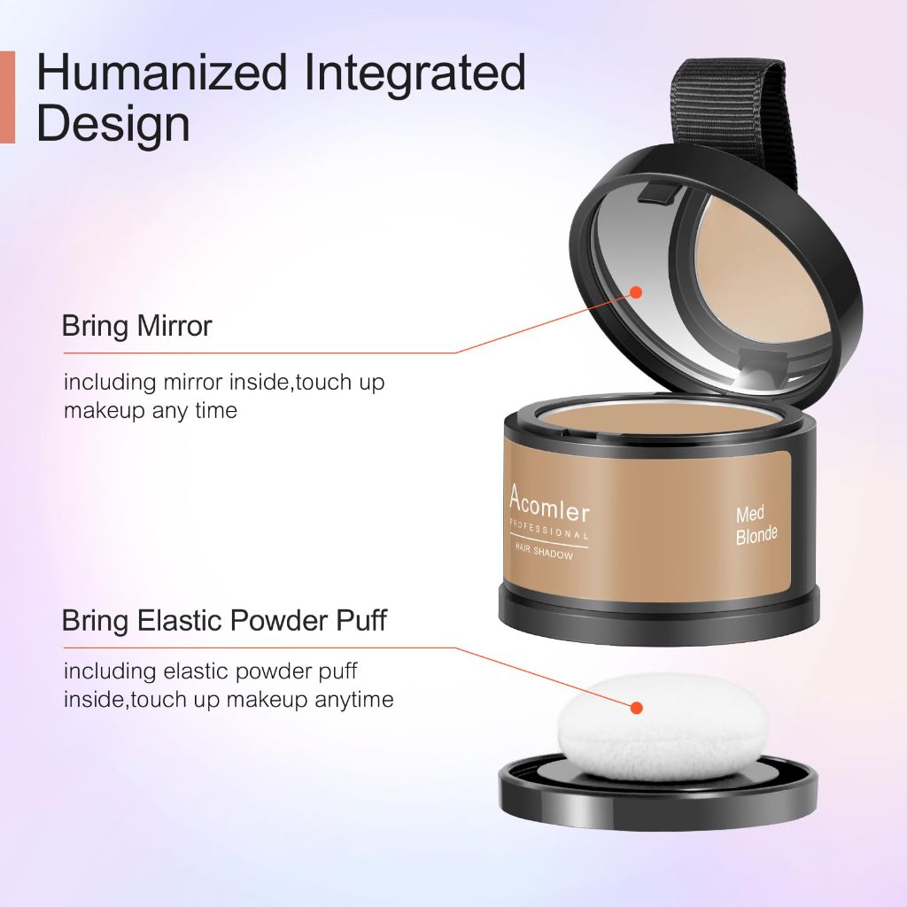 Acomler Instantly Root Cover Up Hairline Shadow Powder Medium Blonde  for Women Men