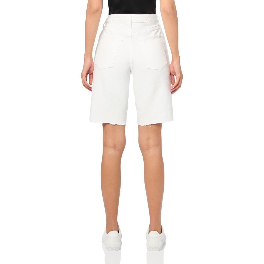 Lucky Brand Women's Loose Bermuda Shorts, White Lies Wash, 31W
