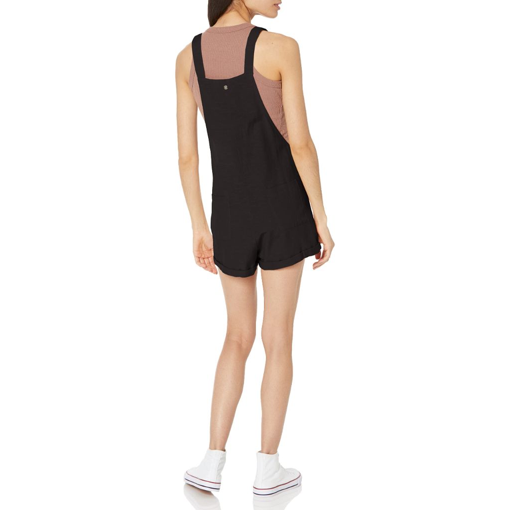 Roxy Womens Back to Goodbye Shortalls Shorts, Anthracite - size S