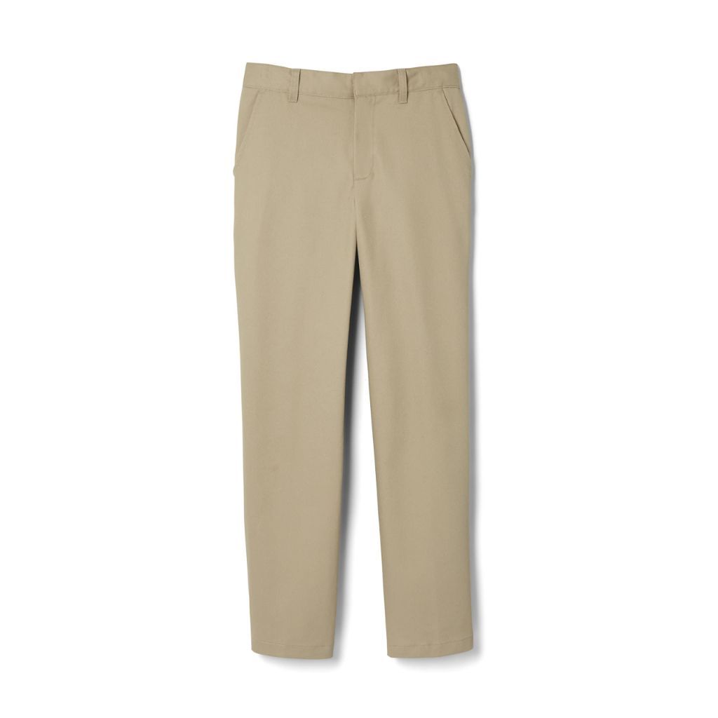 French Toast Young Men's Relaxed Fit Twill Pant, Khaki Beige, 34x30