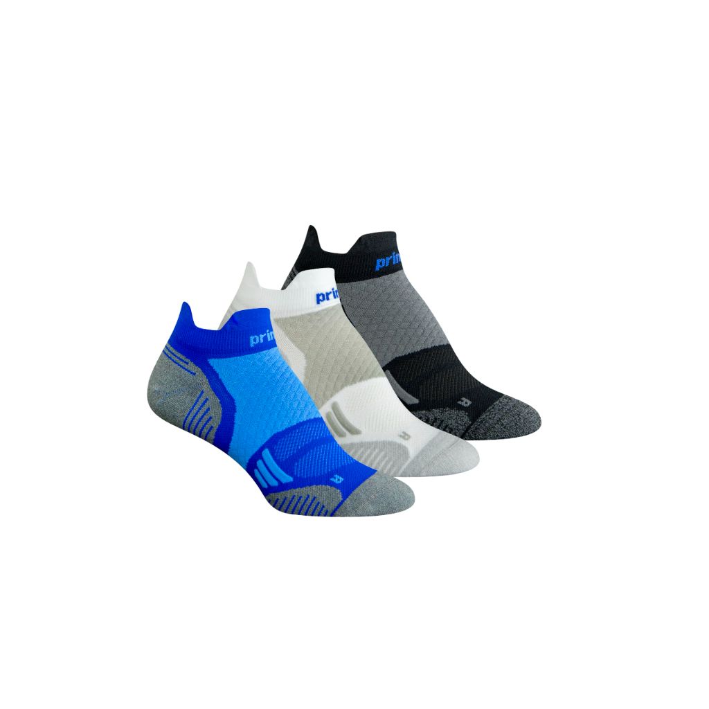 SZ 5-8M/ 6-9W, Prince Pickleball Low Cut Ankle Heel Tab Compression Sports Socks 3 Pairs