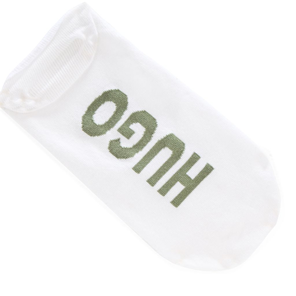 HUGO, 3 Pack Bold Logo Shoe Liner, Light Cloud Dancer, 12-13