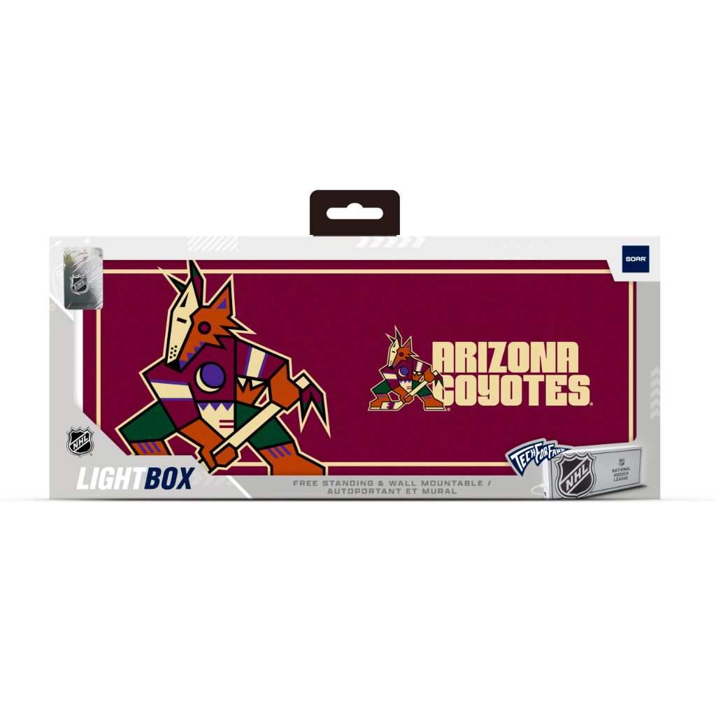 SOAR NHL LED Ambience Light Box: Elevate Your Space with Officially Licensed Wall Décor, Arizona Coyotes