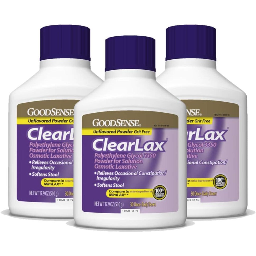 GoodSense Clearlax Polyethylene Glycol Osmotic Laxative Powder - 17.90 oz, 3 Pack