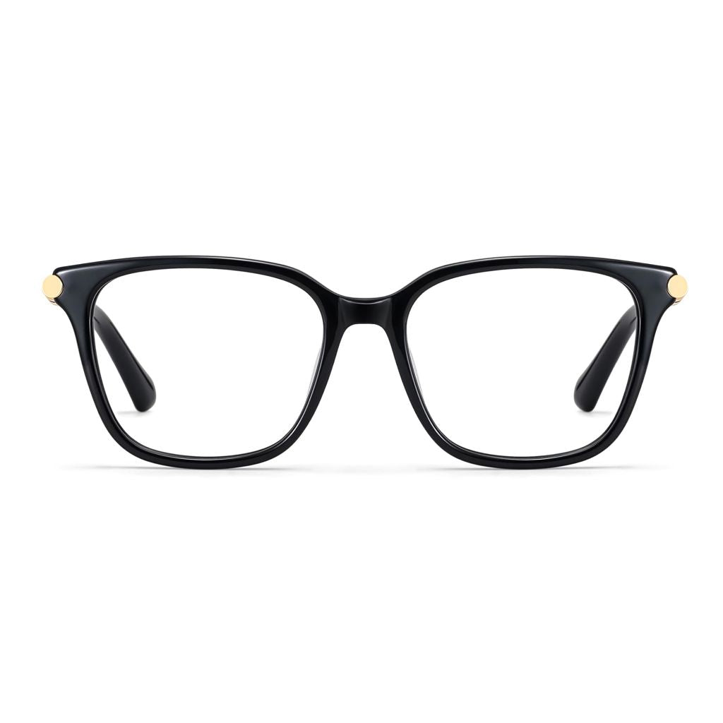 Zeelool Square Glasses Frames for Women, Fashion Eyeglasses Eyewear Frame with Clear Lens & Metal Hinges Delilah ZJGX773186-01