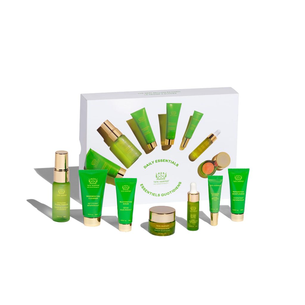 Tata Harper Daily Essentials Set, Travel Sized, 7-Step On-the-Go Skincare Routine