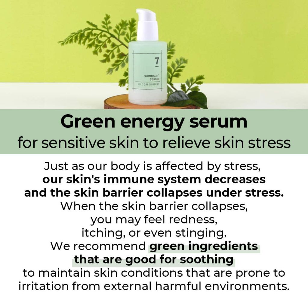 Numbuzin No.7 Serum | Mild Green Soothing Serum | 1.69 fl. oz.