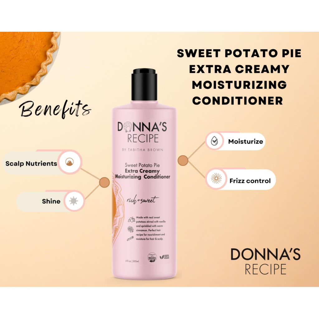 Donna's Recipe by Tabitha Brown, Sweet Potato Pie Extra Creamy Moisturizing Conditioner - 8 oz
