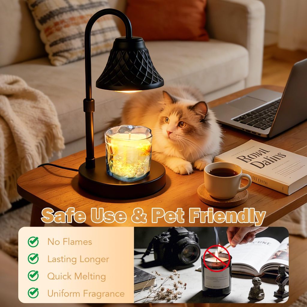 Adjustable Candle Warmer Lamp with Timer