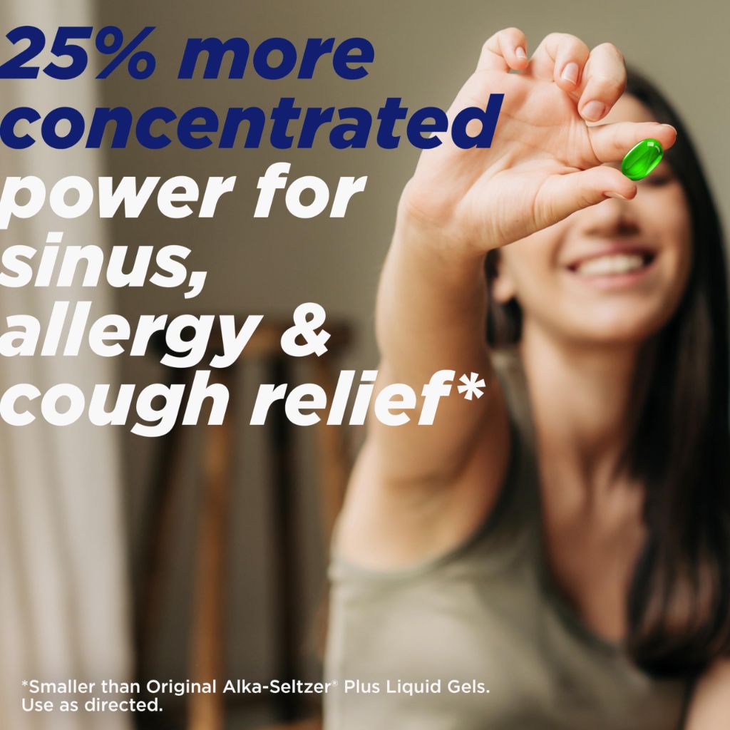 Alka-Seltzer Plus Maximum Strength Power Max Sinus, Relieves Symptoms from Allergies, Colds or Hay Fever - 24ct