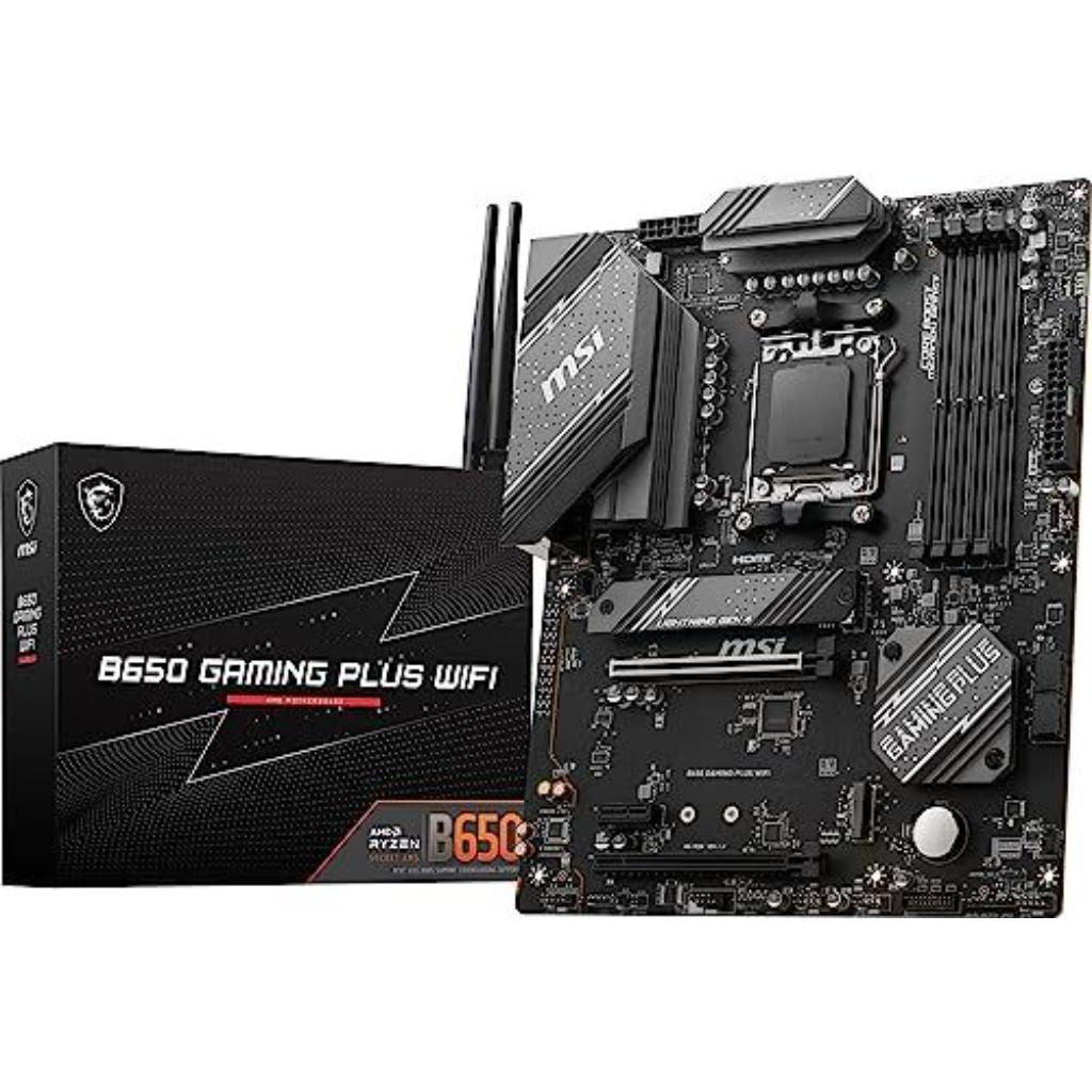 MSI - B650 GAMING PLUS WIFI (Socket AM5) AMD B650 ATX DDR5 Wi-Fi 7 Motherboard - Black