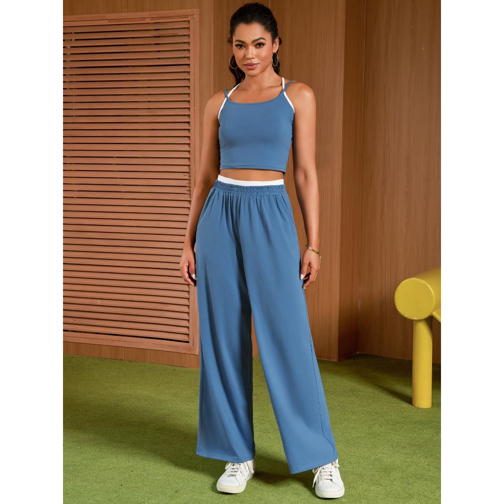 ONFERS 2 Piece Sets for Women Summer Yoga Set, Small, Light Khaki