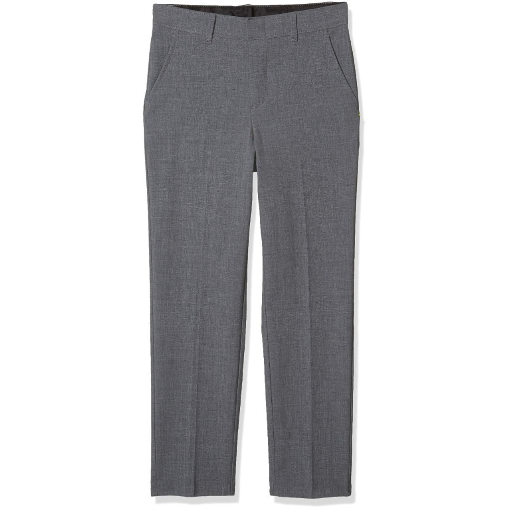 Van Heusen Boys' Big Flex Stretch Flat Front Dress Pants, Oxford Grey, 8