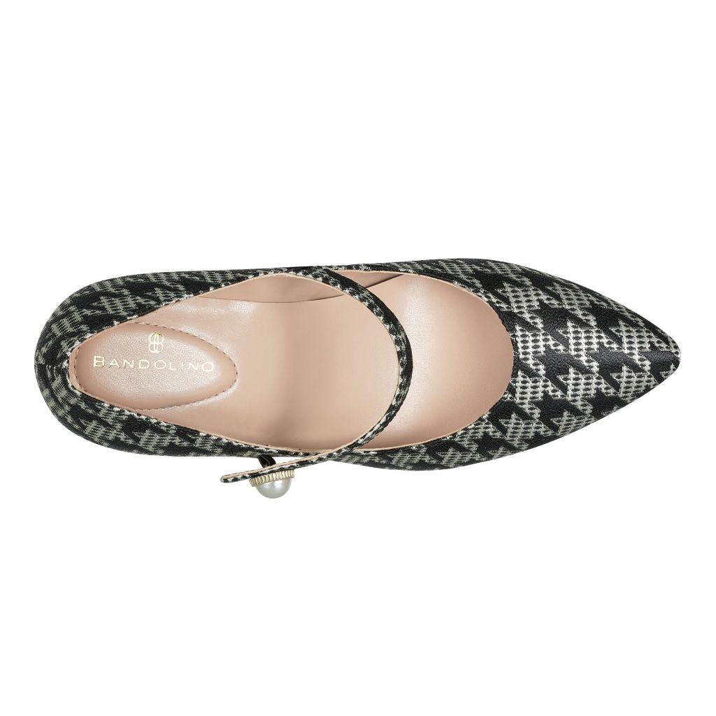 Bandolino Women's Kirsten Pump, Black/White Houndstooth, 9