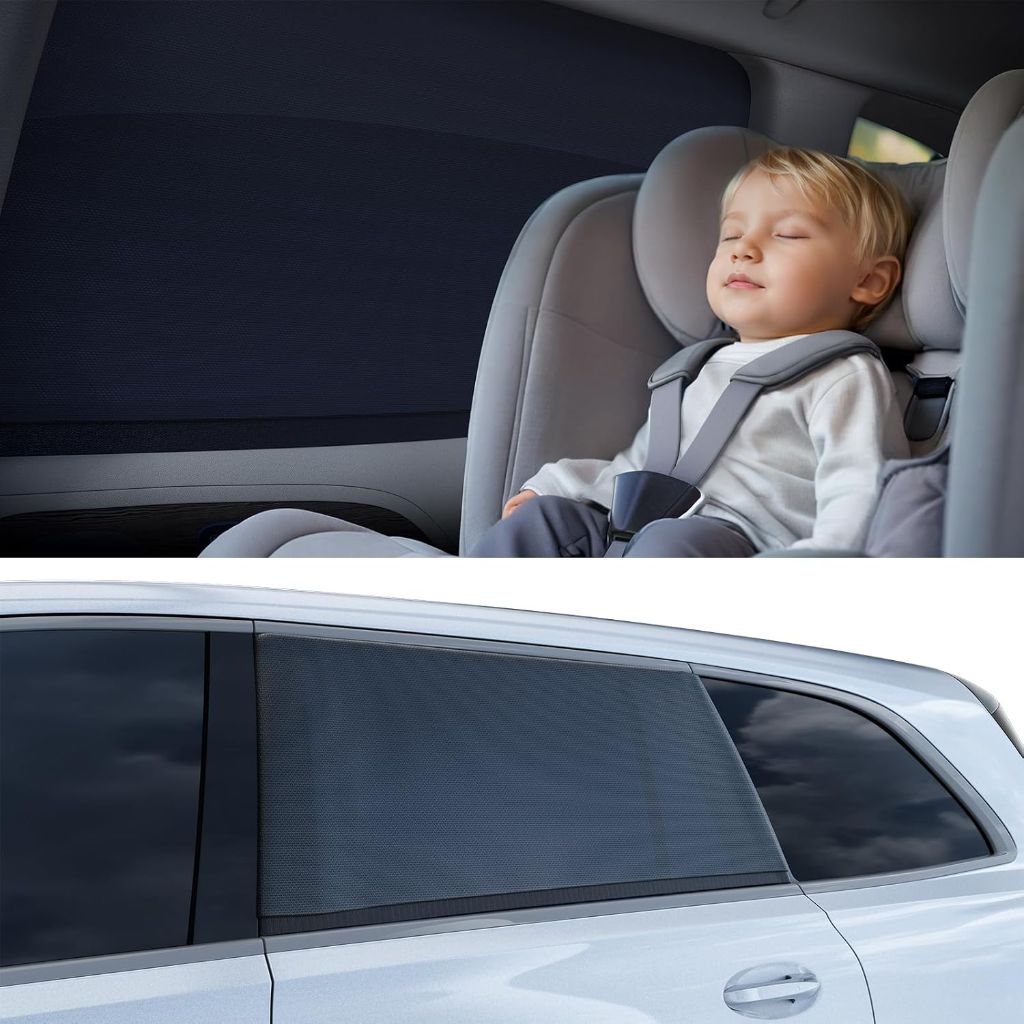Nmoiss Breathable Mesh Car Window Shades (2 Pack)  X-Large